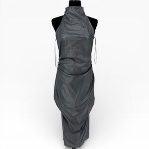 Maeve by Anthropologie Faux Leather Halter Dress Women's Size M